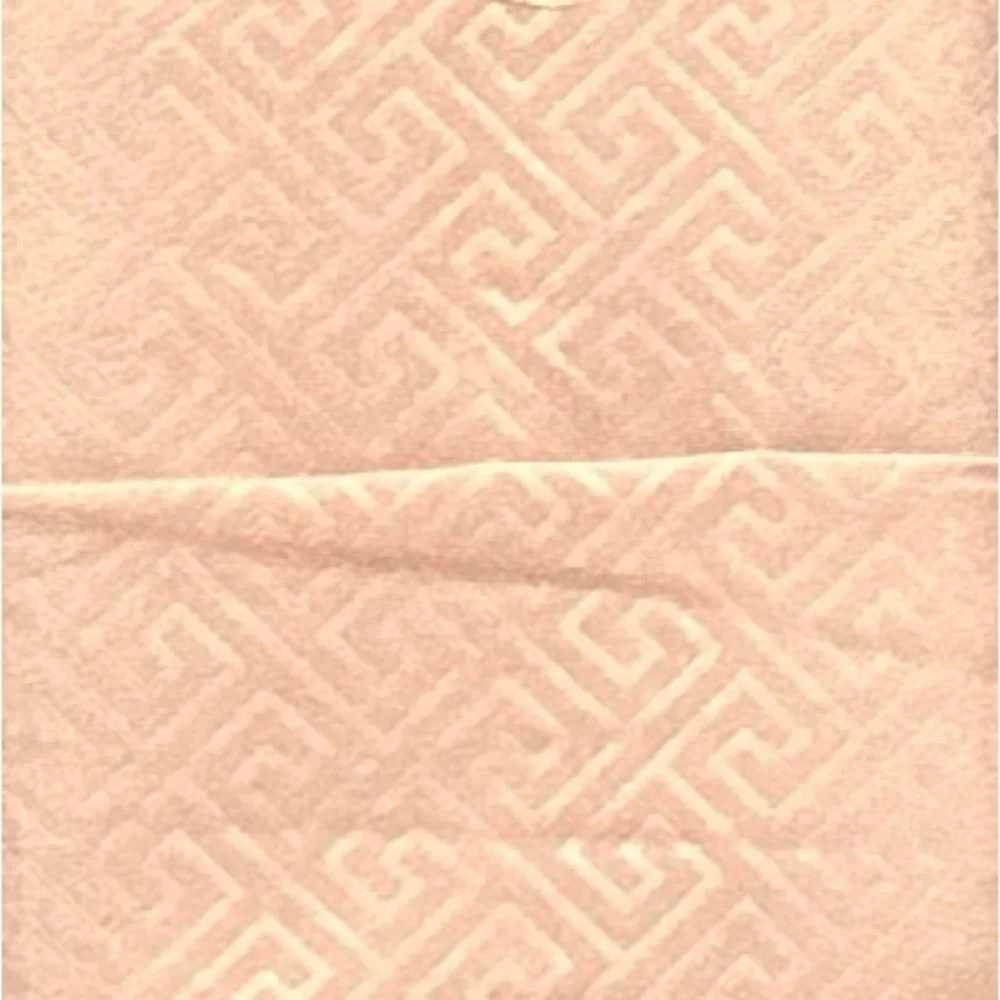 Traditional At Home Baby Pink Full 6pc Sheet Set Embossed Maze Key Print